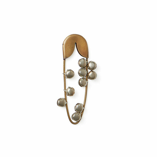 Fog linen work / Brass Safety Pin Bell / Small