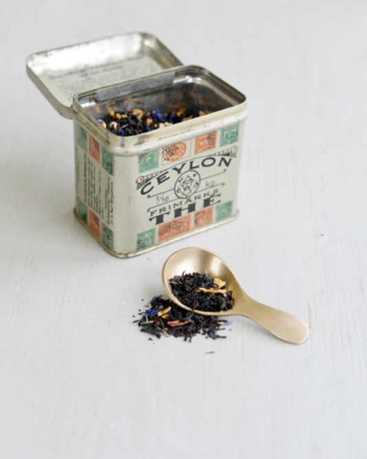 Fog linen work / Brass Tea Caddy Spoon