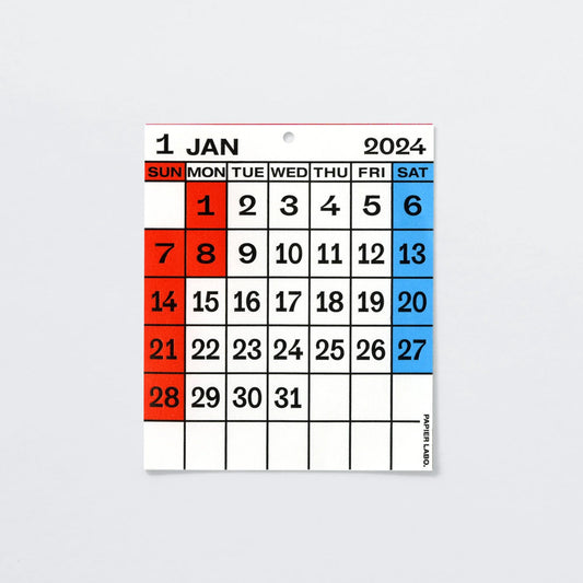 2024 Desktop Calendar / Papier Labo.