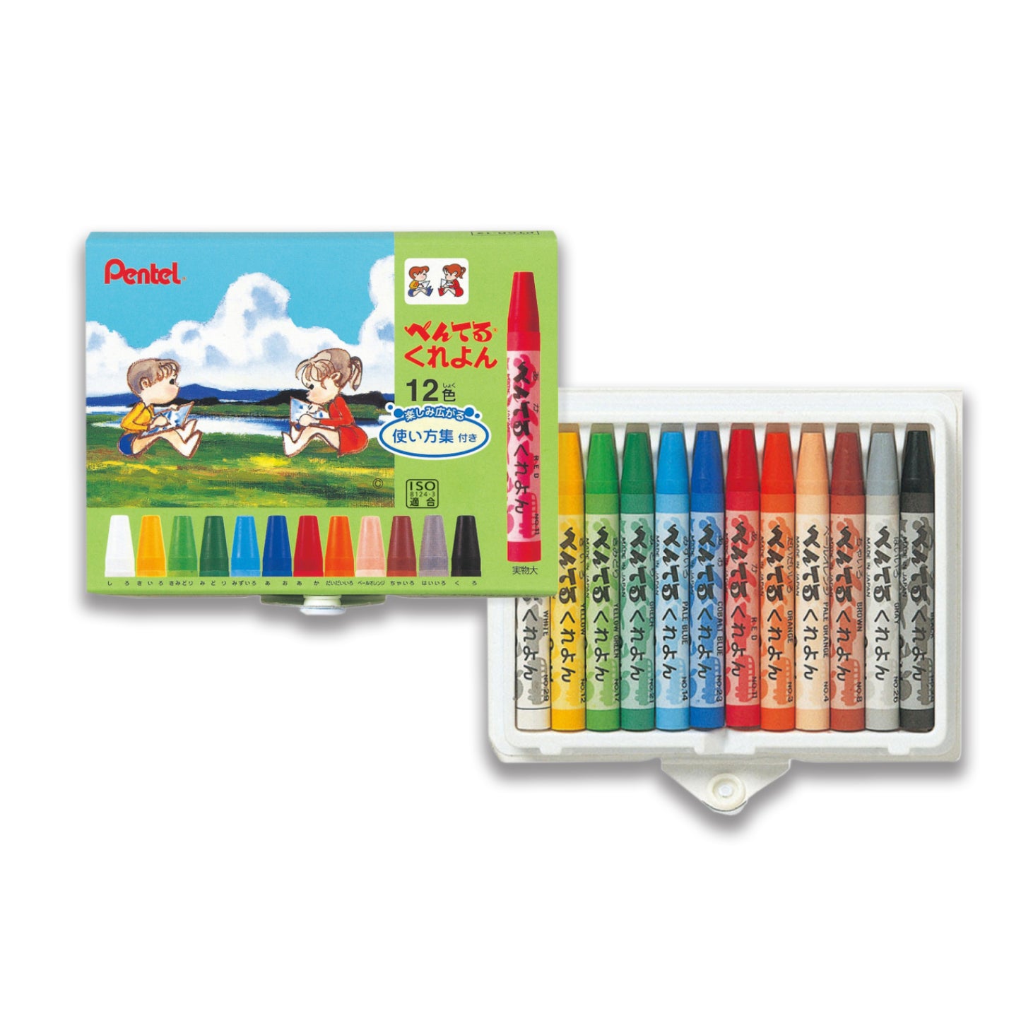Pentel Crayon 12 colors