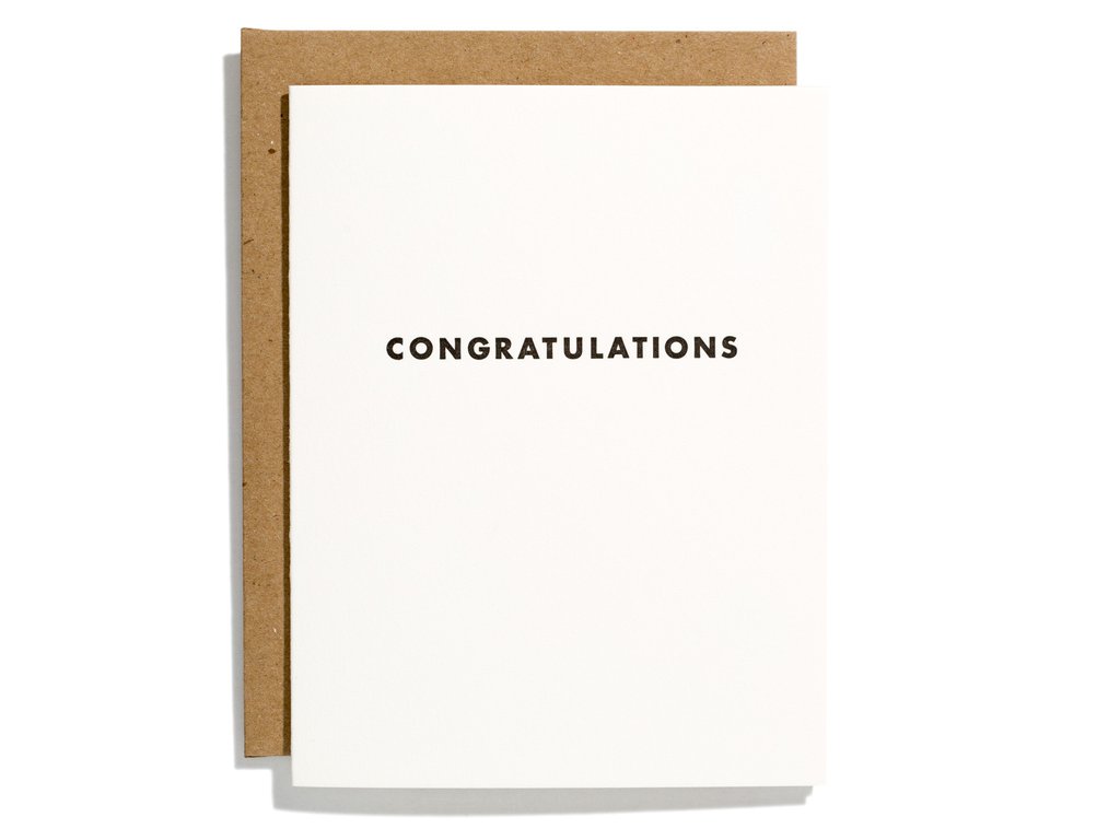 Futura "Congraturations" Card