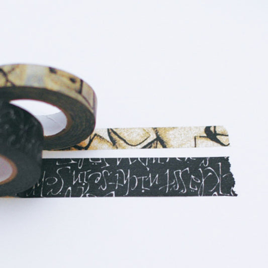 Washi tape Set of 2 / Scratch 10mm + Cuckoo 18mm