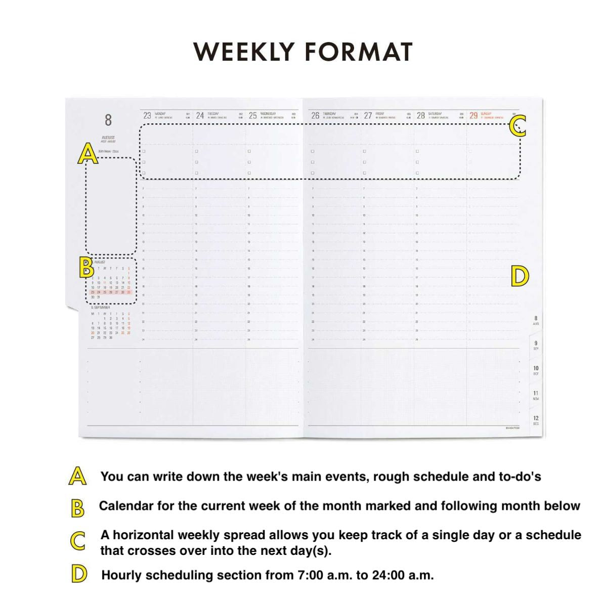 2023 Weekly Planner Calm A5 Vertical