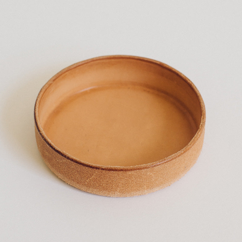 Leather Tray/ Small Round