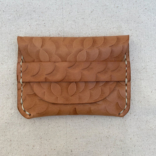 Stamped Fold Over Wallet / Natural (MADE SOLID)