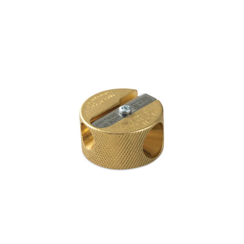 Brass Round Shaped 2 Hole Sharpener (M+R)