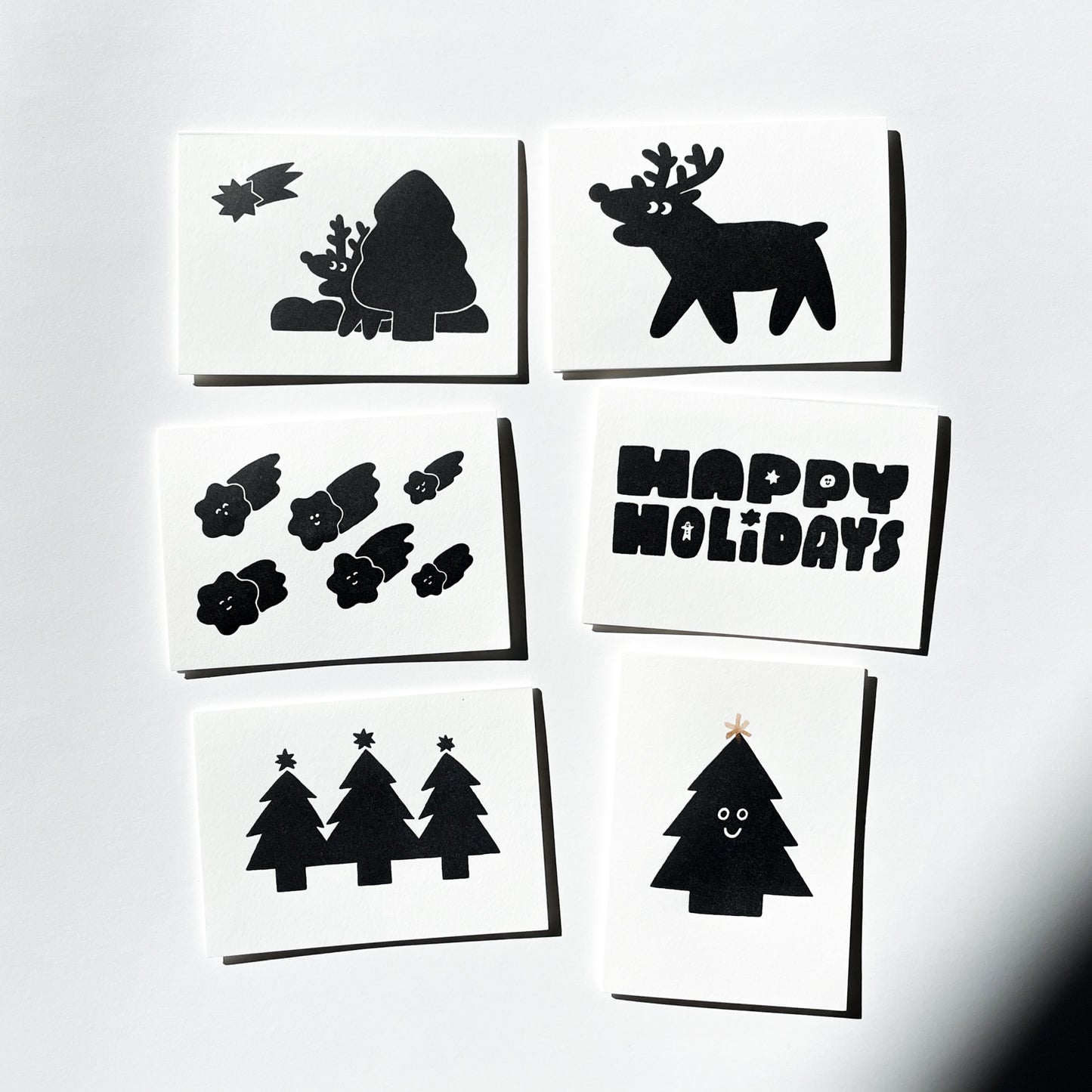 OITAMA Letterpress Card/ Holiday Reindeer & Star