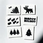 OITAMA Letterpress Card/ Holiday Reindeer