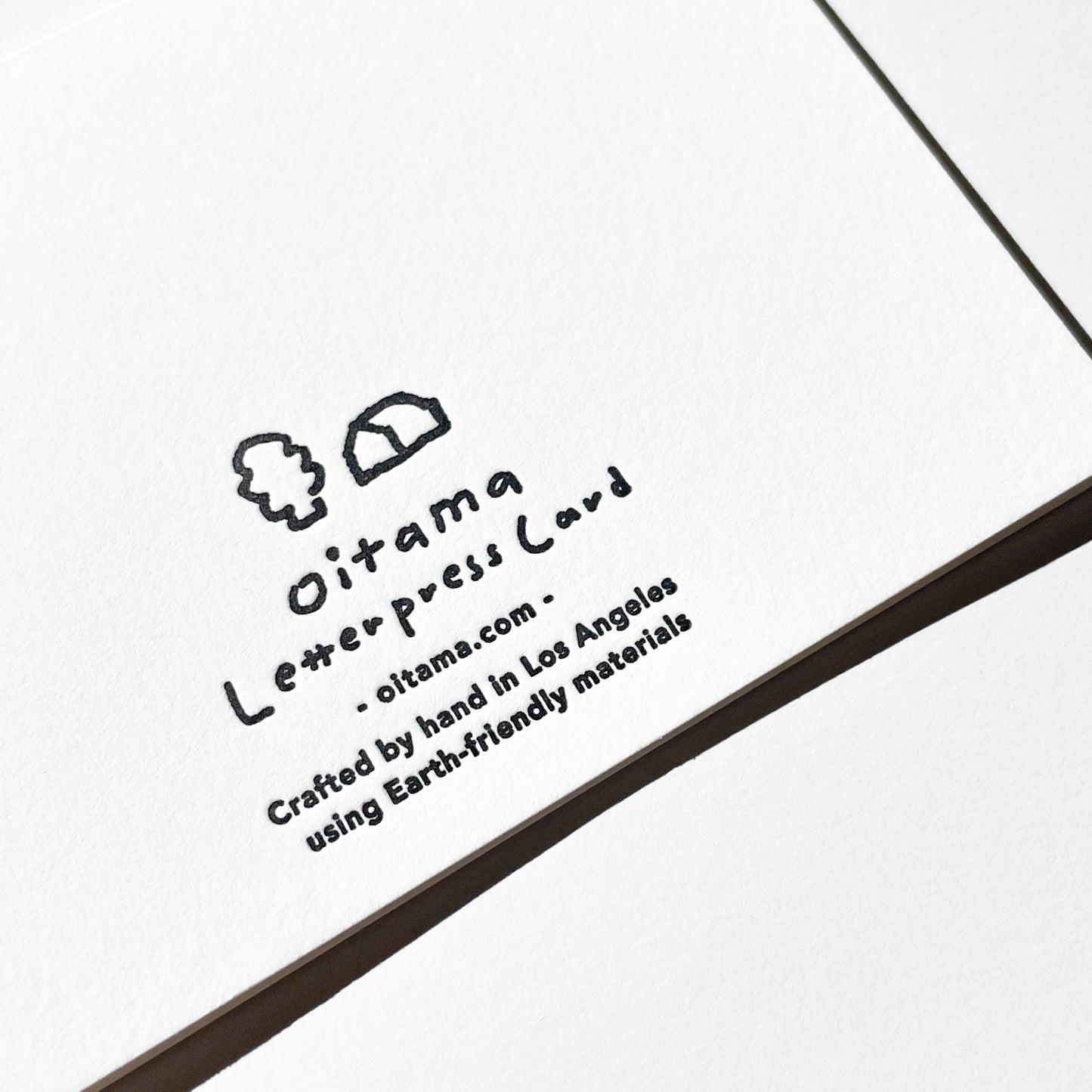 OITAMA Letterpress Card/ Rabbit and Moon