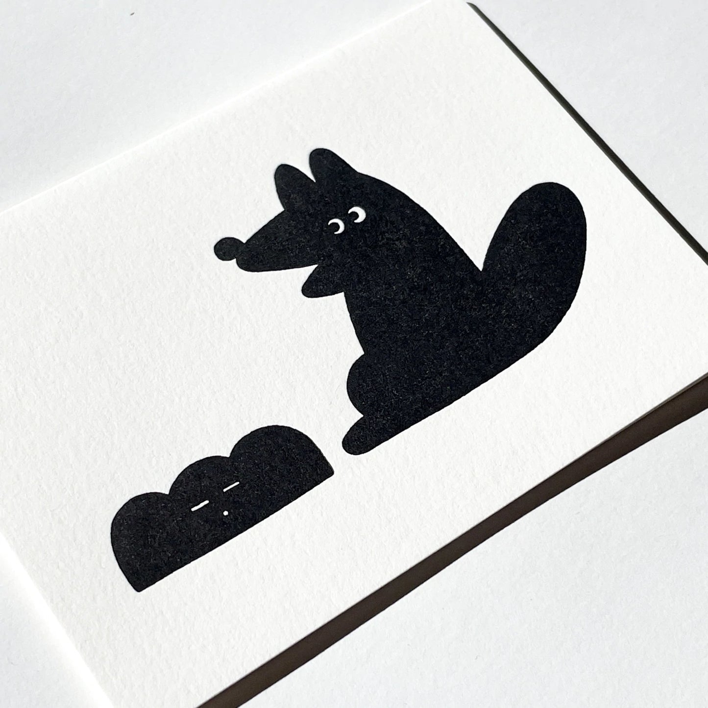 OITAMA Letterpress Card/ Coyote and Plant