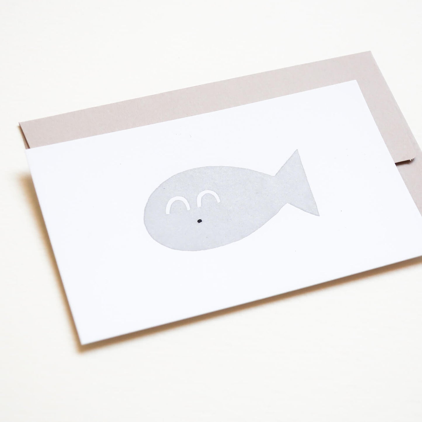 OITAMA Mini Letterpress Card/ Fish