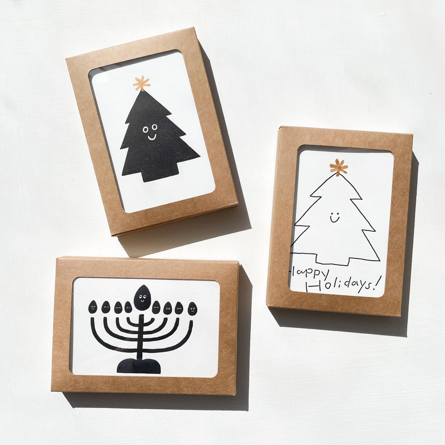 OITAMA Letterpress Card Set of 6 / Holiday Trees
