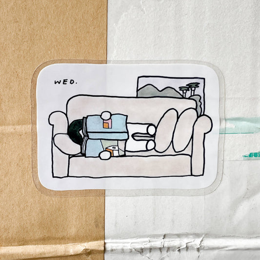 OITAMA Sticker/ Reading on Sofa