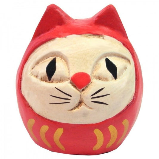 Wooden Doll/ Dharma Cat/ Red x White