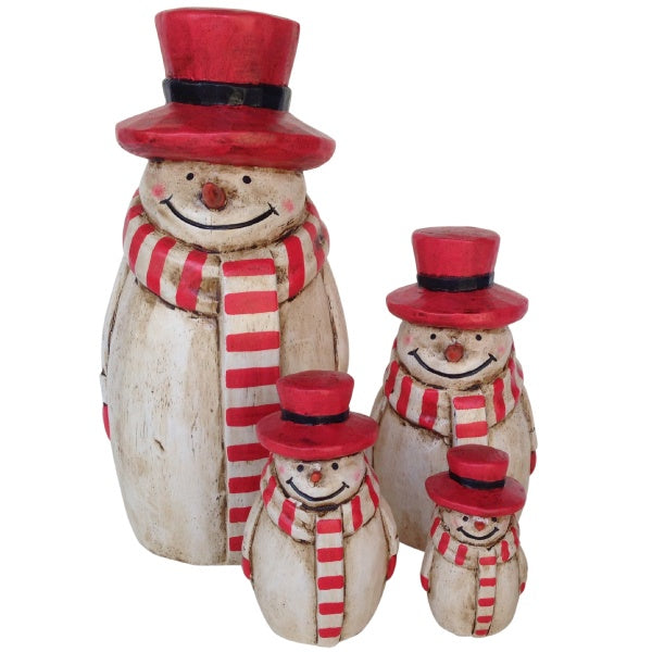 Wooden Doll/ Snowman with Border Scarf